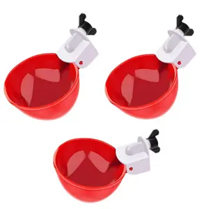 Automatic Chicken Waterer Cup, Easy Install Poultry Feeder for Hen House Farming, Durable PP Material for Chickens Ducks Birds
