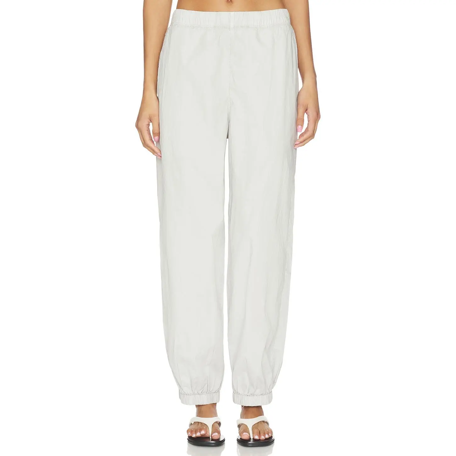 James Perse Stretch Poplin Parachute Pant in Salt Salt Pigment