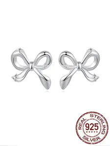 925 Sterling Silver Cute Bowknot Design Earrings, Stud Earrings, Fashionable Earrings for Women & Girls, Trendy All-match & Exquisite Jewelry for Birthday Gift