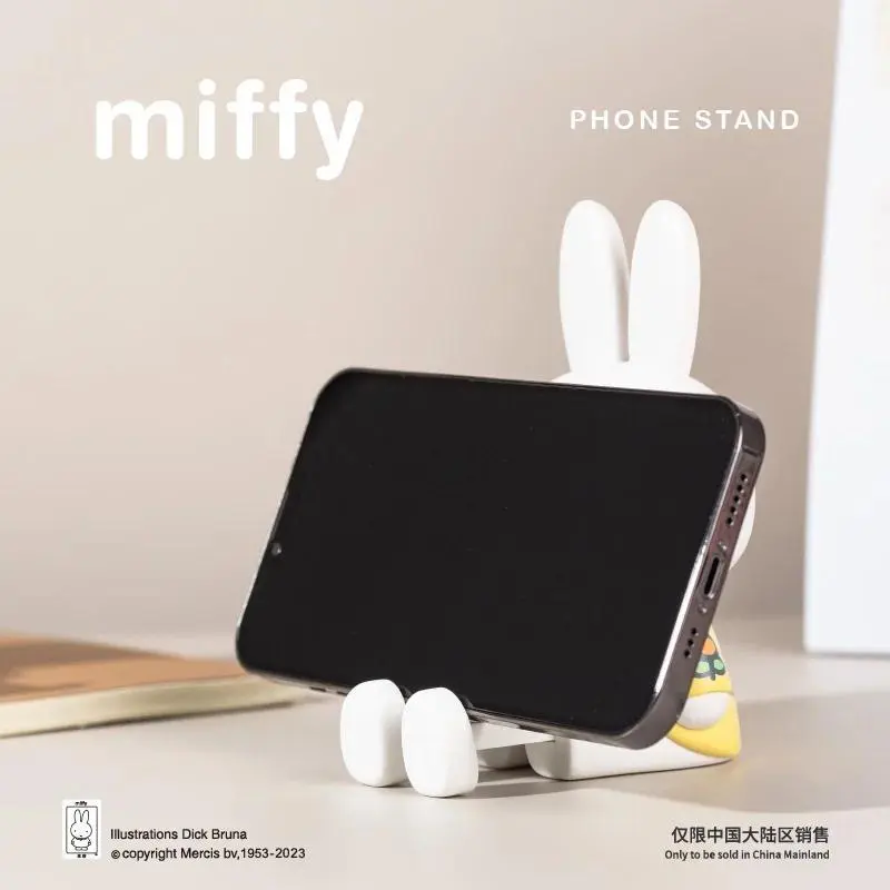Miffy Original Phone Stand Stretching Bracket Series Kawaii Desktop Decoration Anime Peripheral Figure Doll Toy Gift