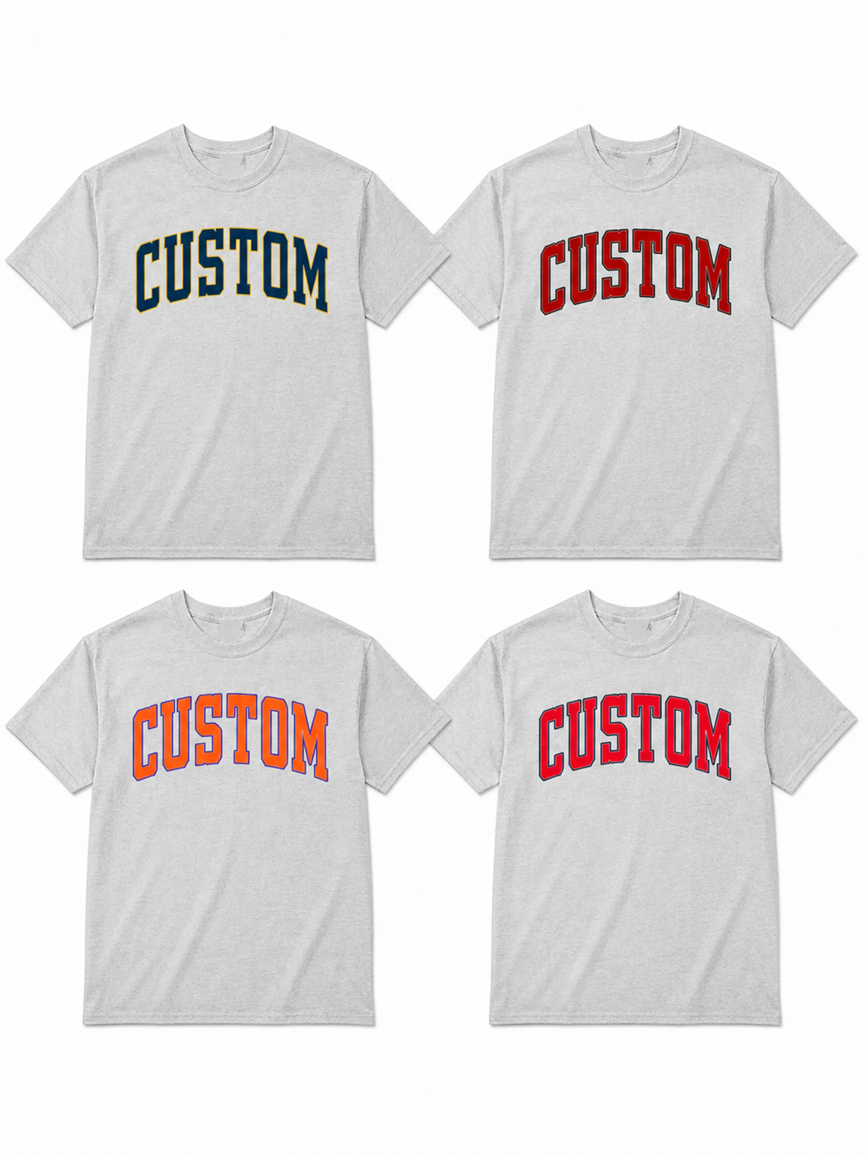 All Team Distressed Varsity College Shirt – Ash Grey, Custom Your Team, Classic Cotton Tee With A Vintage Athletic Look, Game Day Shirt, Menswear & Womenswear