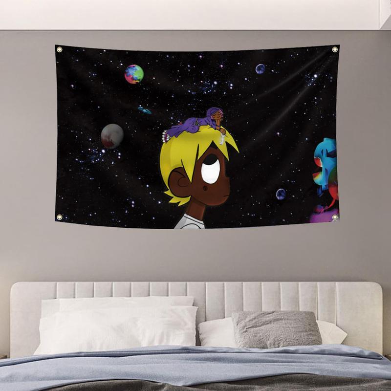 Luv vs the World  Flag Tapestry (3x5ft,Durable, Polyester) Brass Grommets For College Dorm Man Cave