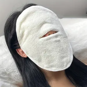 Reusable Face Towel Face Steaming Towel, Cold Hot Compress Facial Steamer Moisturizing Beauty Beige Care Spa Towels for Women Beige Face Care Beauty Salons, Facial Steaming, Skincare Routine, Soothing Compress, Gentle Skincare Towel