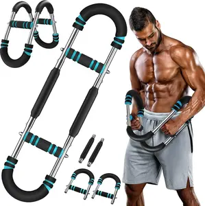 Twister Arm Trainer 5 levels (30kg-50kg) Equipment for chest and arm exercises, suitable for both men and women. adjustable workout  stainless steel fitness tool U-Shaped Multifunctional Resistance Chest Expander  exerciser Spring Detachable gym Band