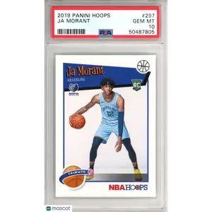 2019 Panini Hoops Ja Morant Rookie #297 PSA 10 Memphis Grizzlies