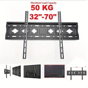 LED LCD TV Wall Mount Heavy Duty Steel Construction Fixed Bracket For 32 37 39 40 42 43 46 47 50 52 55 60 65 70 Inch Screen TV