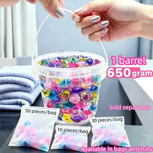 6-in-1 Laundry Detergent Capsules, Long-Lasting Fragrance, Stain Removal & Disinfecting Scented Beads, Laundry Liquid Detergent, Laundry Clean Pods, Scented Detergent Balls
