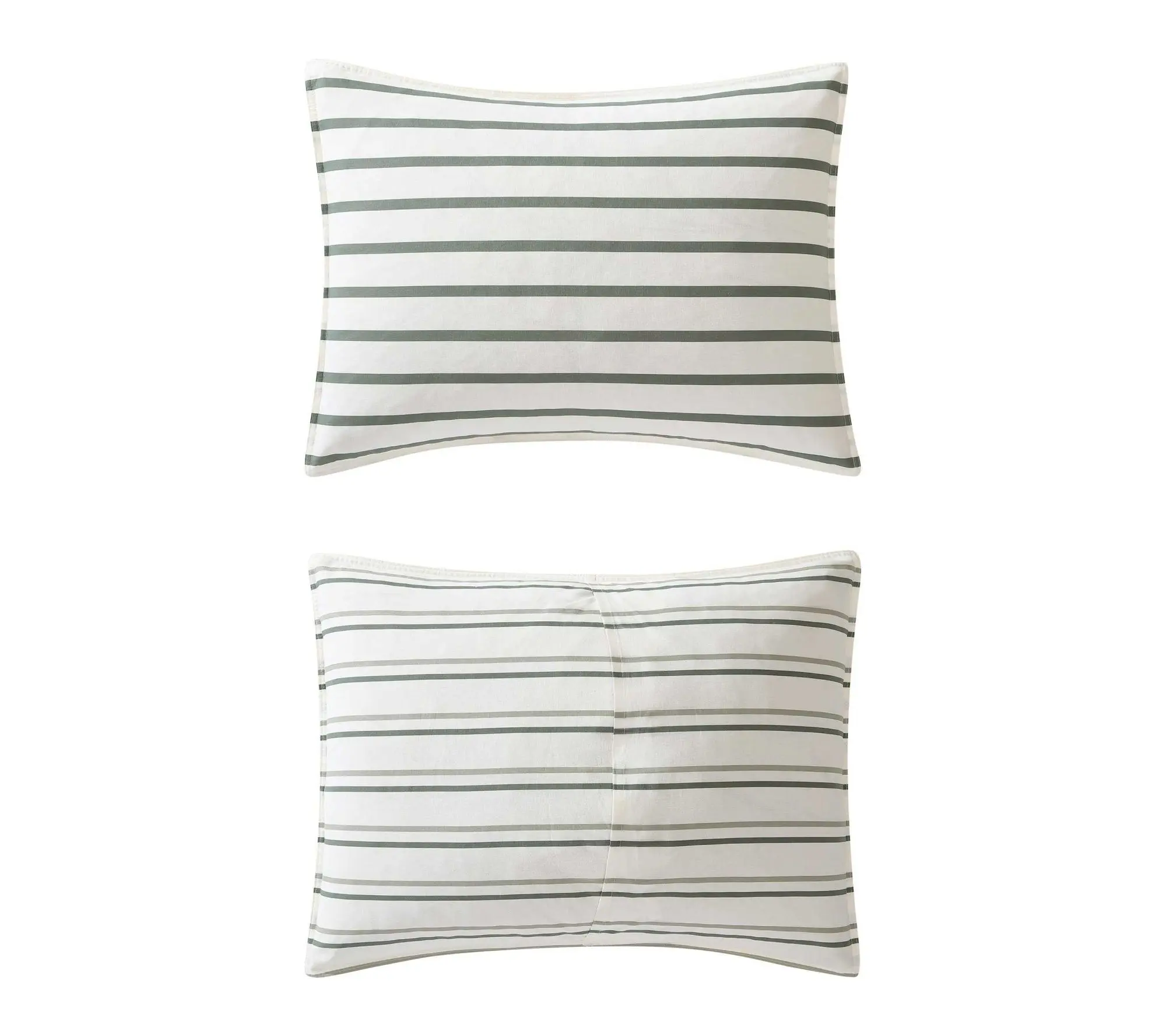 Eddie Bauer Cooper Stripe Green King Duvet Cover Set