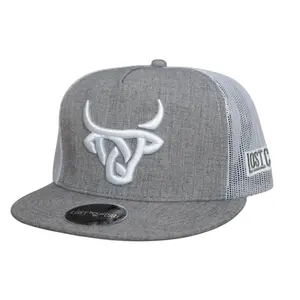 Lost Calf Unisex Cebu Flat Grey Mesh Back Snapback Hat