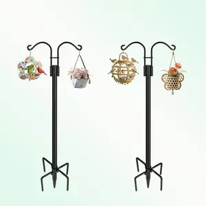 Garden Shepherd Hook for Feeders & Planters Sturdy Build Quick Install with Stable Base for Hanging Decorations