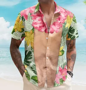 Funny Big Belly Aloha With Tropical Flowers