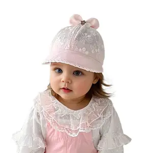 2026 New Baby Sun Protection Bucket Hat |   Cute Thin Breathable Fisherman Hat for Girls 6-24 Months, Outdoor Travel
