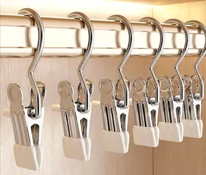 Spinning Top Hangers Stainless Steel 304 Food-Grade Laundry Hooks Clips 360° Rotating Heavy Duty for Closet Travel Pants Socks Handbags Bulk 10-100 Pack Smooth Hair Hanger Organiser hair hanger spinning