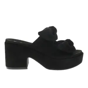 Corkys Womens Put A Bow On It Block  Casual Sandals Casual High Heel 3" & Up - Black