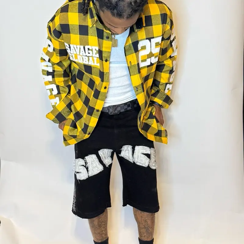 Yellow SAVAGE SZN flannel shirt Yellow SAVAGE SZN flannel shirt