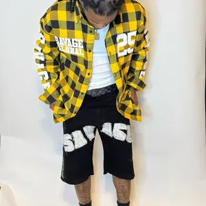 Yellow SAVAGE SZN flannel shirt