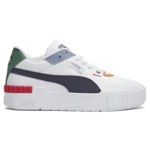 PUMA Womens Cali Sport Flagship Play Perforated Lace Up Sneakers Shoes Casual - White