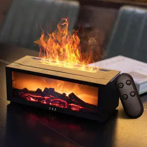 Eseential Oil Diffuser,Fireplace Flame Air Diffuser Humidifier, Aromatherapy Essential Oil Diffuser,Ultrasonic Aroma Humidifier with Timer for Home,Bedroom,Office,Yoga