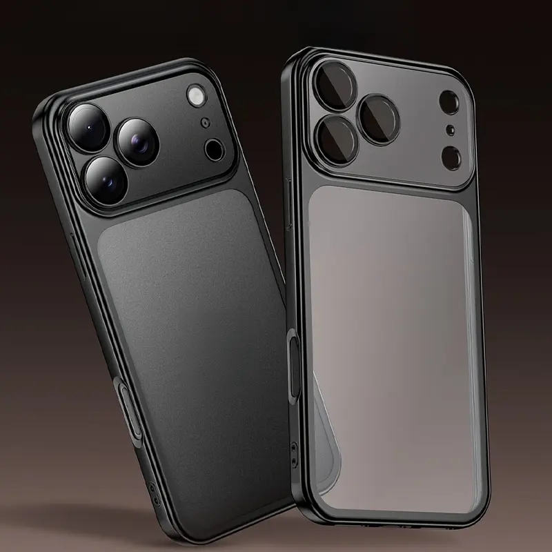 Electroplated Matte PC Phone Case for iPhone 17/16/15/14 Plus/13/12 Pro Max, Built-in Lens Film, Shockproof/Drop-Resistant/Anti-Fingerprint {Phone Cases, Hard PC Ultra Thin Frosted Translucent Bumper Cover, for iPhone 17 Pro Max