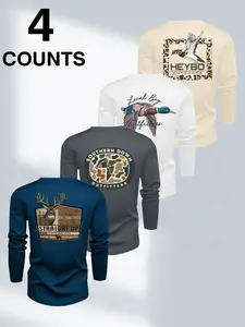 Men's simple fashion positive slogan printed T-shirt