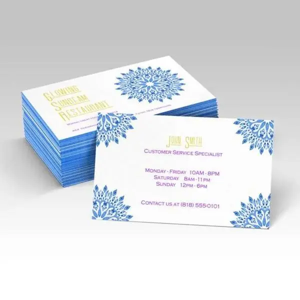 Custom Painted Edge Business Cards