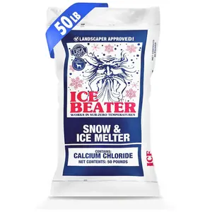 Snow Joe Ice Beater Calcium Blend Ice Melt for Walkways, Works to -15°F, 50 lb