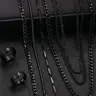 Men's Cuban Link Necklace & Ring Set, Stainless Steel Material, Hip-Hop Street Style Accessory for All Seasons, Cuban Link Chain, Ideal Gift for Boyfriend and Friends, Fashion Cool Accessories
