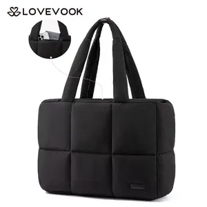 【NEW IN】LOVEVOOK Laptop Bag for Women，Briefcase Computer Bag Puffer Tote