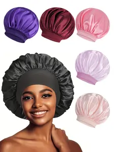 High-Quality Unisex Sleep Hair Cap, Satin Sleep Hat, Hair Bonnets, Wide Design, Suitable for Curly and Short/long Hair, Full Night Comfort