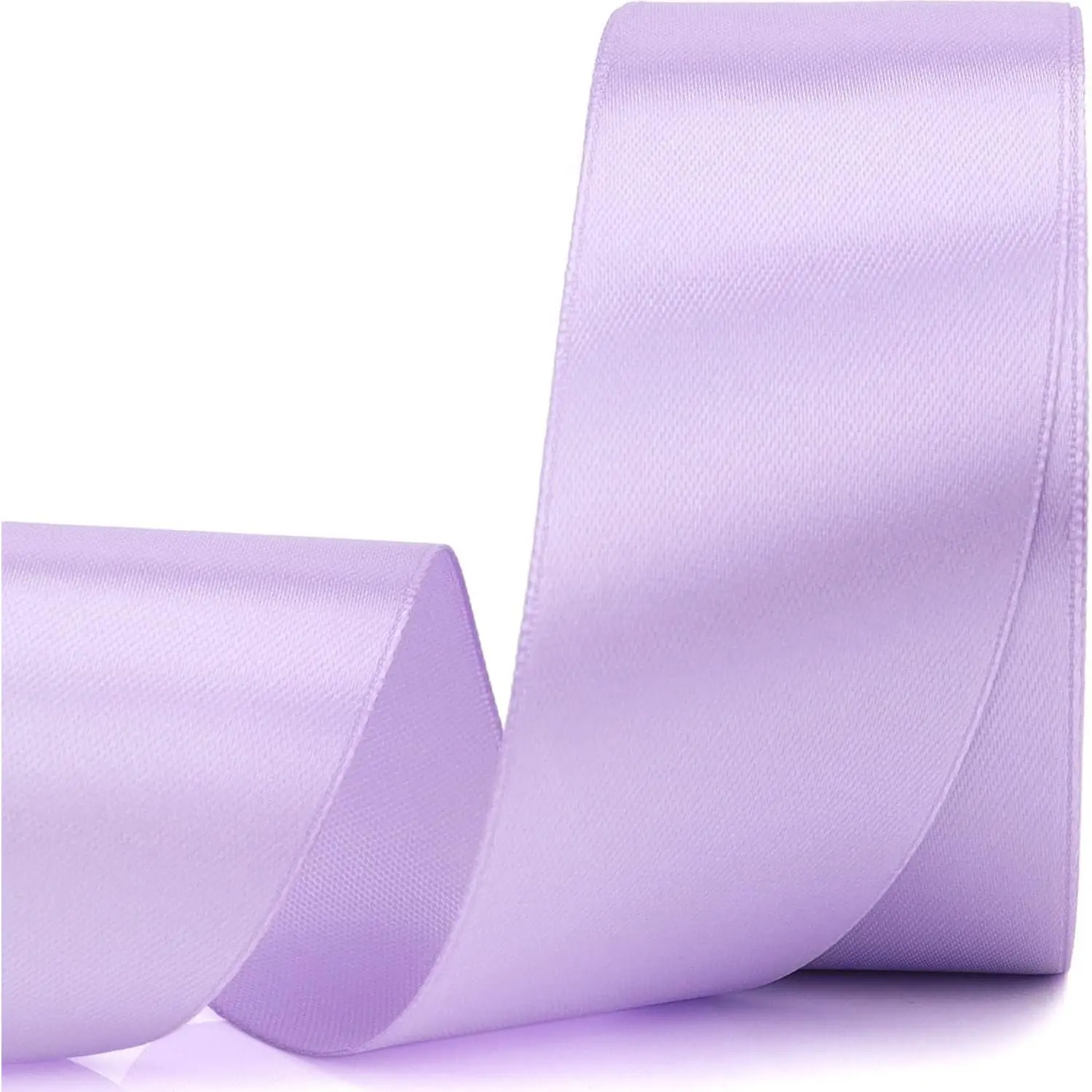25 Yards 1-1/2 inches Wide Satin Ribbon Suitable for Wedding, Party and  Box Packaging Ribbon (Light Purple, 1-1/2")