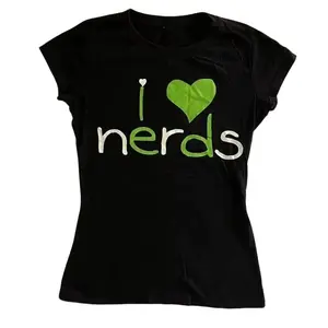 Vintage I Love Nerds Baby Tee, Grunge Clothes for Women, Aesthetic Clothing Graphic Tees, Y2k Tops, Goth 90s Clothes, Vintage Trashy Y2k 2000s Kawaii, Woman Streetwear, Downtown Girl Baby Tee, Gift For Her, Outfits