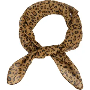Women Leopard Scarf Lightweight Chiffon Square Scarf for Spring Summer Season  Scarves Leopard Accessory for Women