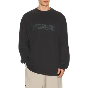 Fear of God ESSENTIALS 90'S Long Sleeve Tee in Vintage Black