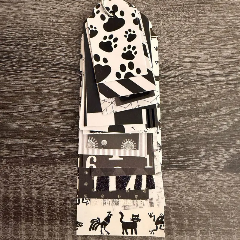 Black and white tags