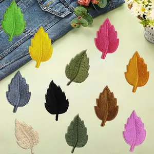 Mini Leaf Embroidery Patches Set (8pcs), Iron-On or Sew-On, Colorful DIY Clothing & Accessories Decoration