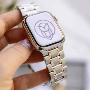 Metal Watch Band  – 316L Stainless Steel Strap for Apple Watch, Adjustable Fit, Gold Rose Black Options, Series 4-10 & SE Compatible