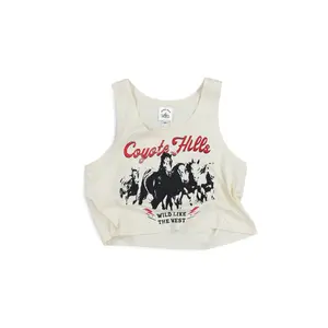 Wild Like The West Crop Singlet - Butter (Women)