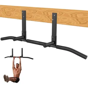 Joist Mount Pull Up Bar, Wall Chin Up Bar Ceiling Mount for Beams, Heavy Duty Steel Construction, Home Gym Workout Equipment -Patent Pending