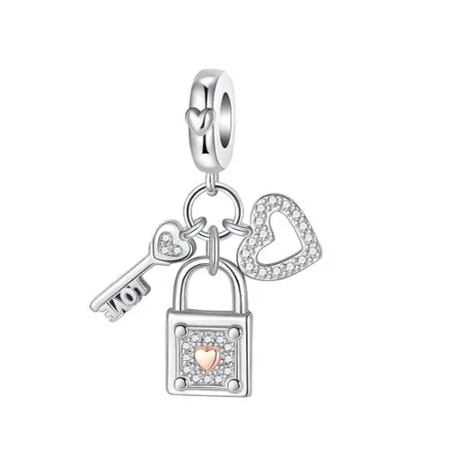Lock Love and Key Charm
