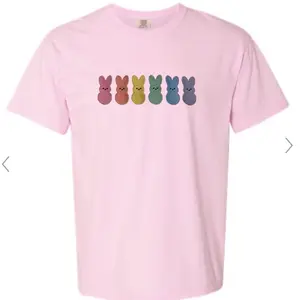 Easter bunnies embroidered Comfort colors tshirt/ Easter shirt/ Easter embroidered tshirt/ Easter bunny shirt