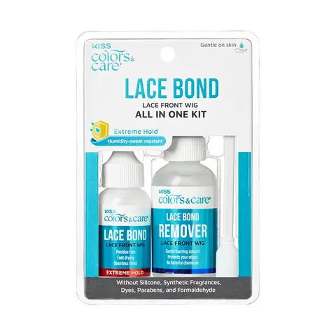 Kiss Colors & Care Lace Bond Glue and Remover Kit | All-In-One Kit, Wig Glue, Hair Care