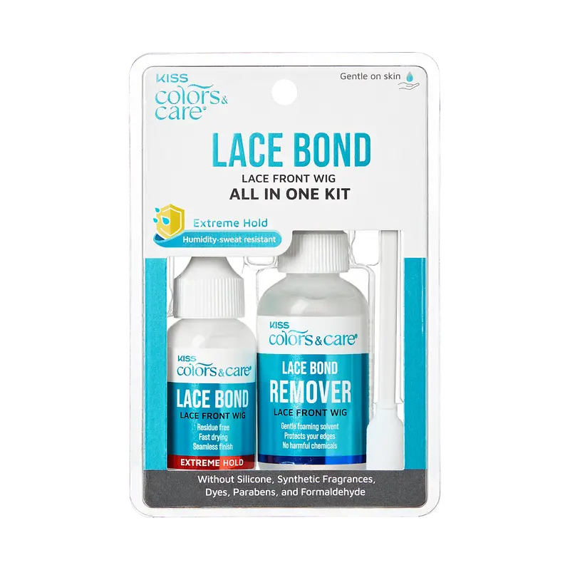 Kiss Colors & Care Lace Bond Glue and Remover Kit | All-In-One Kit, Wig Glue, Hair Care