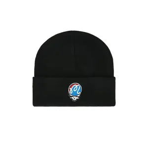 Malbon Golf x Grateful Dead Icon Beanie in Black
