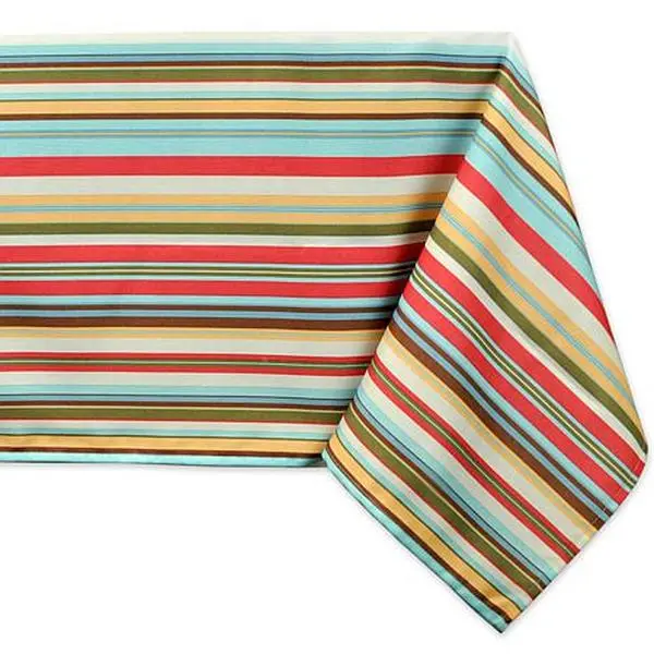 Design Imports Summer Stripe Outdoor Tablecloth - 60" x 84"