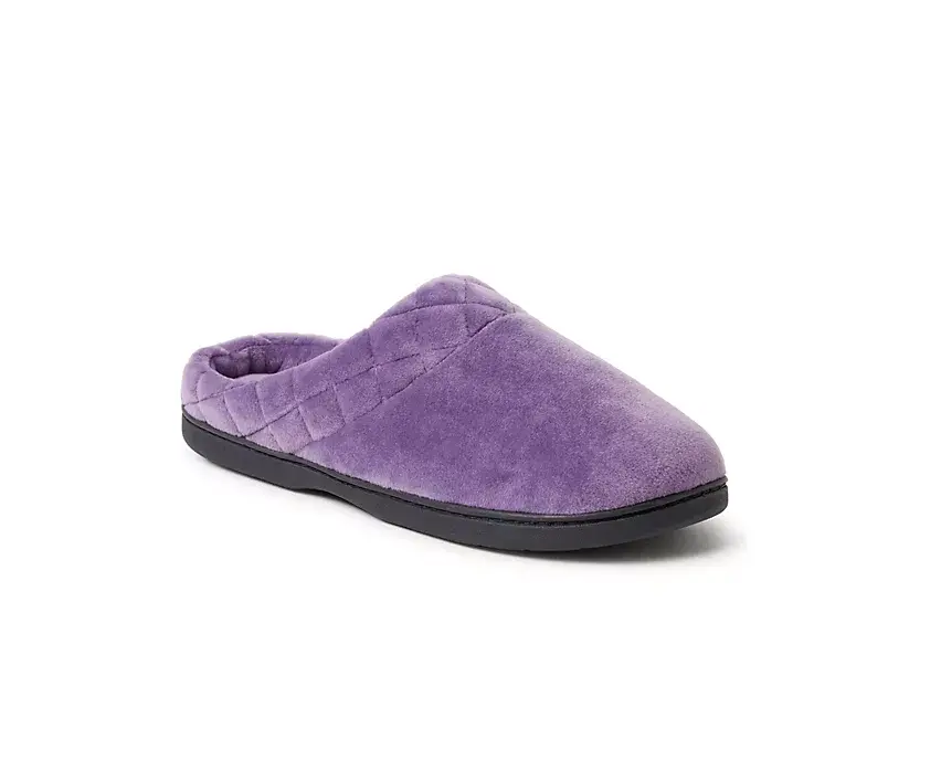 Dearfoams Women's Memory Foam Washable Velour Cog Slippers
