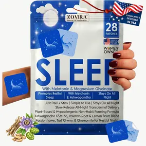 Zovira Extra Strength Sleep Patch for Adults – Time-Release Melatonin & Magnesium Transdermal Aid, Non-Habit Forming, 28 Ct
