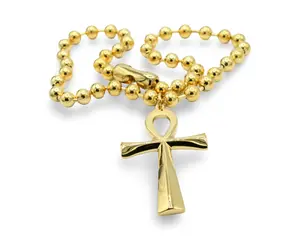 Ankh Cross Ball Chain Stainless Steel with Cross Pendant