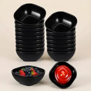 17pcs Dipping Sauce Dish Set, Durable Non-Breakable Material for Condiments and Desserts, Dishwasher Safe for Kitchen and Outdoor Parties, Bowl Set, Nesting Salad Bowls