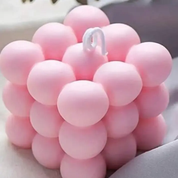 Bubble Candle - Decorative Candle with Unique Cubic or Spherical Design - Modern Minimalist Aesthetic for Decoration and Freshening - Freshener, Ornaments