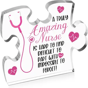 Nurse Gifts For Women, Engraved Acrylic Block Heart Puzzle,  Nurse Retirement Gifts, Medical Assistant Gifts, Engraved Acrylic Keepsakes - Acrylic Puzzle Plaque